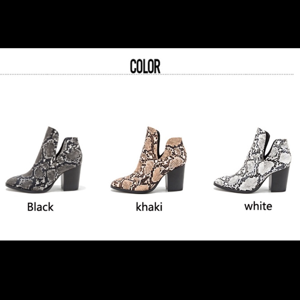 PREORDER! Python Snakeskin Heeled Western Booties - Picture 5 of 8